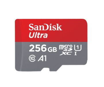256GB MicroSD карта с памет SANDISK ULTRA, 100MB/S, CLASS 10, UHS-1