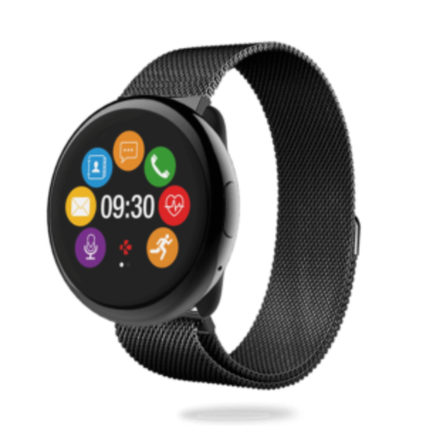 smartwatch-round-color-touchscreen-milanese-wrist-zeround2-hr-elite-black