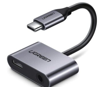 Адаптер USB-C към 3,5mm + USB-C UGREEN
